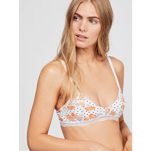 NWT Free People Mari Printed Bralette / Ivory - Picture 2 of 6